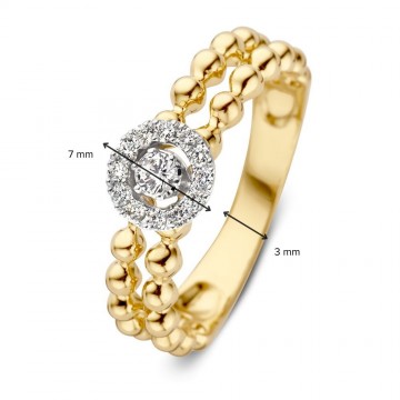 1 ring bicolor briljant 0 19 crt 30774 nl g