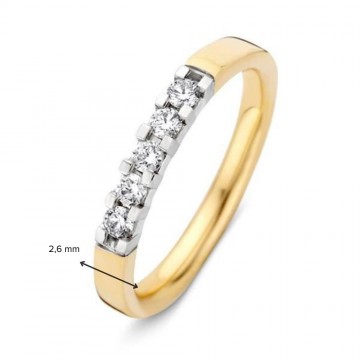 1 ring bicolor briljant 0 25 crt 28220 nl g