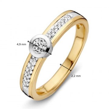 1 ring bicolor briljant 0 26 crt 29552 nl g