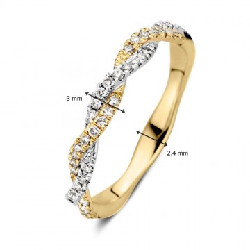 1 ring bicolor briljant 0 26 crt 30762 nl g