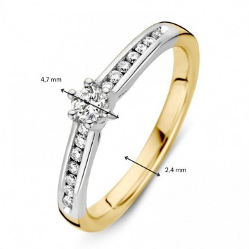 1 ring bicolor briljant 0 30 crt 28762 nl g