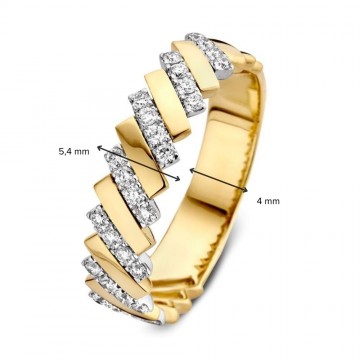 1 ring bicolor briljant 0 30 crt 29558 nl g