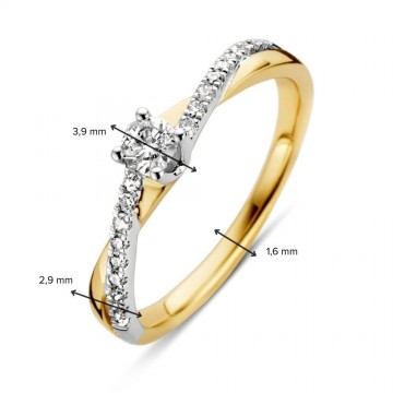 1 ring bicolor briljant 0 32 crt 28580 nl g