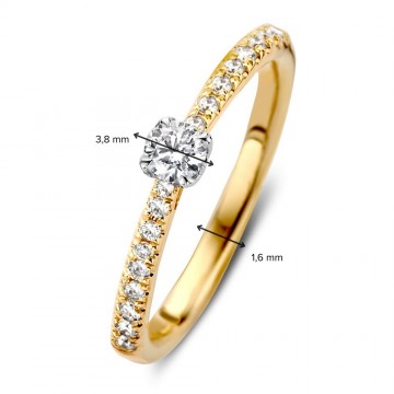 1 ring bicolor briljant 0 35 crt 31200 nl g