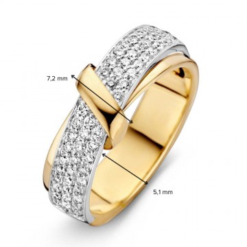 1 ring bicolor briljant 0 49 crt 31221 nl g