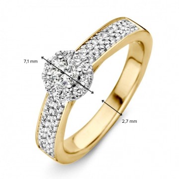1 ring bicolor briljant 0 51 crt 30387 nl g