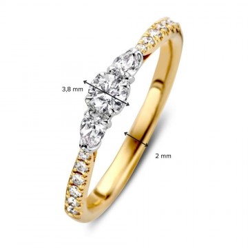 1 ring bicolor briljant 0 51 crt 30743 nl g