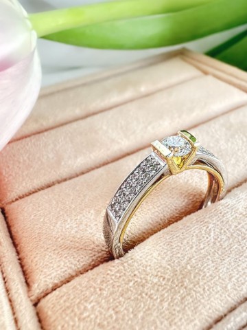 1 ring bicolor briljant 0 52 crt 31081 nl g