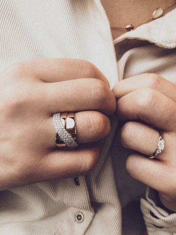 1 ring bicolor briljant 0 56 crt 31063 nl g