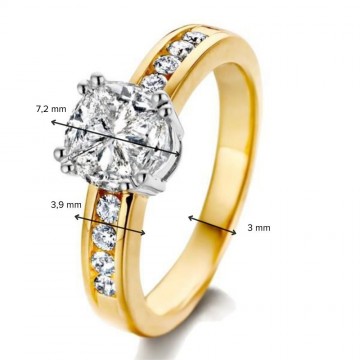 1 ring bicolor briljant 1 25 crt 28586 nl g