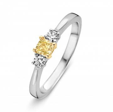 1 ring bicolor briljant gele diamant 18802 nl g
