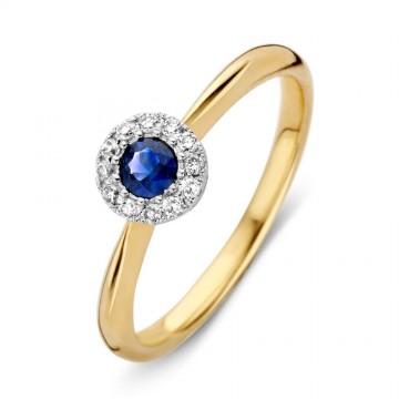 1 ring bicolor briljant saffier 14343 nl g