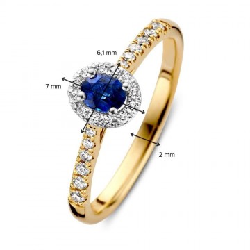 1 ring bicolor briljant saffier 28914 nl g