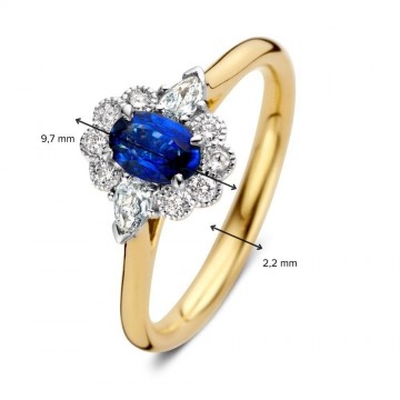 1 ring bicolor briljant saffier 29385 nl g