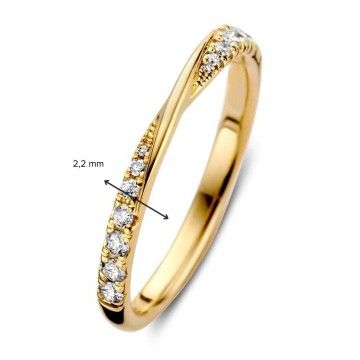 1 ring geel briljant 0 23 crt 28491 nl g