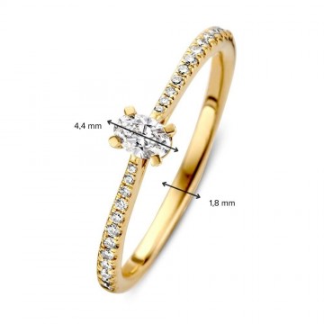 1 ring geel briljant 0 28 crt 28703 nl g