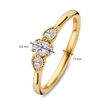 1 ring geel briljant 0 35 crt 30680 nl g