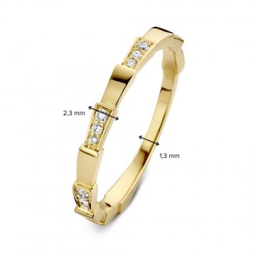 1 ring geelgoud briljant 0 07 crt 30756 nl g