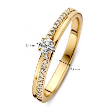 1 ring geelgoud briljant 0 21 crt 30772 nl g
