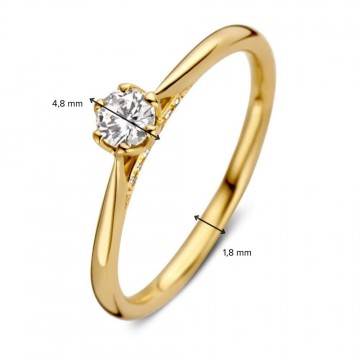 1 ring geelgoud briljant 0 26 crt 30297 nl g