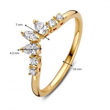 1 ring geelgoud briljant 0 47 crt 30290 nl g