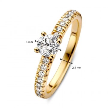 1 ring geelgoud briljant 0 67 crt 28788 nl g