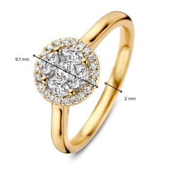 1 ring geelgoud diamant 0 52 crt 30820 nl g