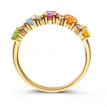 1 ring rosegoud briljant multicolor 31248 nl g