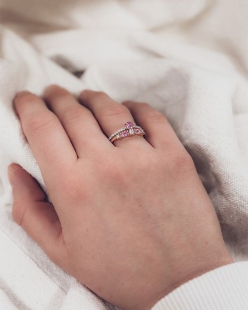 1 ring rosegoud briljant saffier 28403 nl g