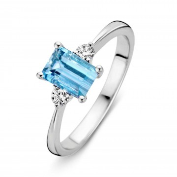 1 ring witgoud briljant aquamarijn 18791 nl g