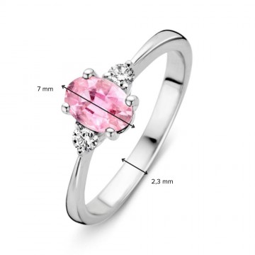 1 ring witgoud briljant roze saffier 31196 nl g