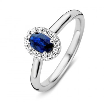 1 ring witgoud briljant saffier 14371 nl g