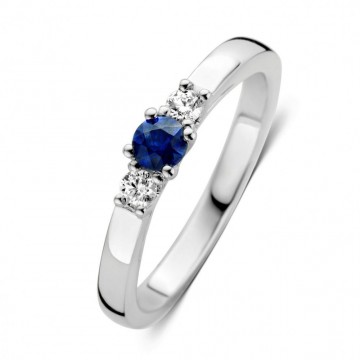 1 ring witgoud briljant saffier 19407 nl g