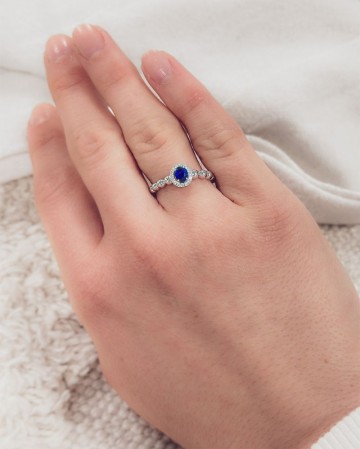 1 ring witgoud briljant saffier 28423 nl g