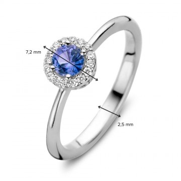 1 ring witgoud briljant saffier 29005 nl g