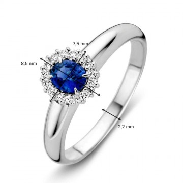 1 ring witgoud briljant saffier 29019 nl g