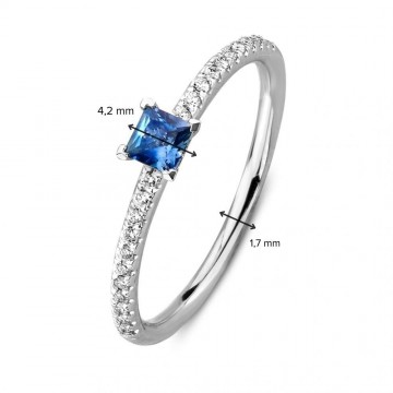 1 ring witgoud briljant saffier 29132 nl g