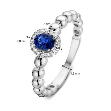 1 ring witgoud briljant saffier 29205 nl g