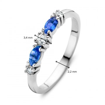 1 ring witgoud briljant saffier 29429 nl g