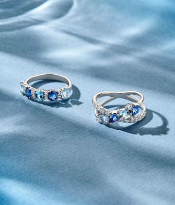 1 ring witgoud briljant saffier aquamarijn 26981 nl g