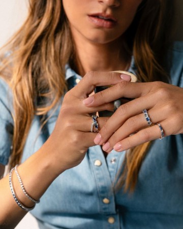 1 ring witgoud briljant saffier aquamarijn 29611 nl g