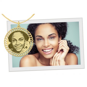 1 ronde fotohanger goud