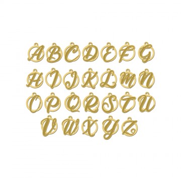 1 sierlijke letter hanger van goud