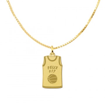 1 sporthanger basketbalshirt goud