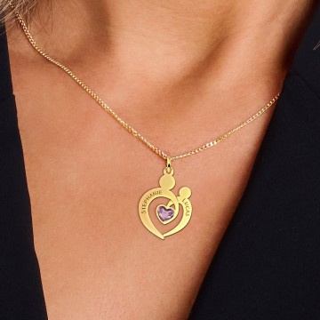 2 14 karaat goud hanger moeder en kind