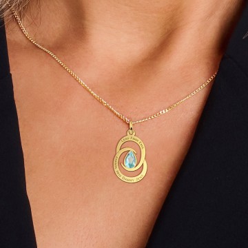 2 echt goud hanger met swarovski steen