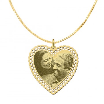 2 fotohanger liefde gegraveerd goud
