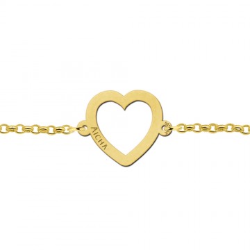 2 gouden armband met hartje
