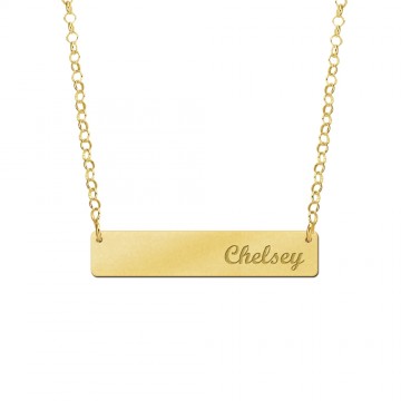 2 gouden bar naamketting large