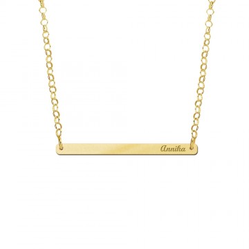 2 gouden bar naamketting small